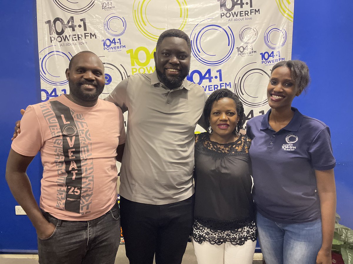 powerfmuganda's tweet photo. Ps @JuliusRwotlonyo &amp; @VernitaRwot are in the house with the #Kickstart crew! 

Tune in!!! 

#AllAboutLove https://t.co/CiKFsNPz4a