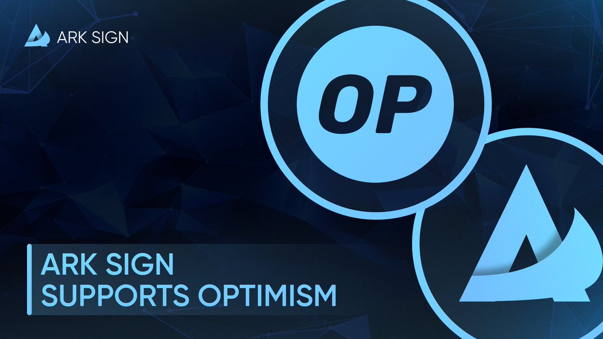 💲 Store your OP tokens in ARK Sign

🛡️ The most secure crypto wallet ARK Sign supports the Optimism network!

You have access to stablecoins like USDT, USDC, and other popular tokens.

Download ARK Sign: linktr.ee/arksign_io