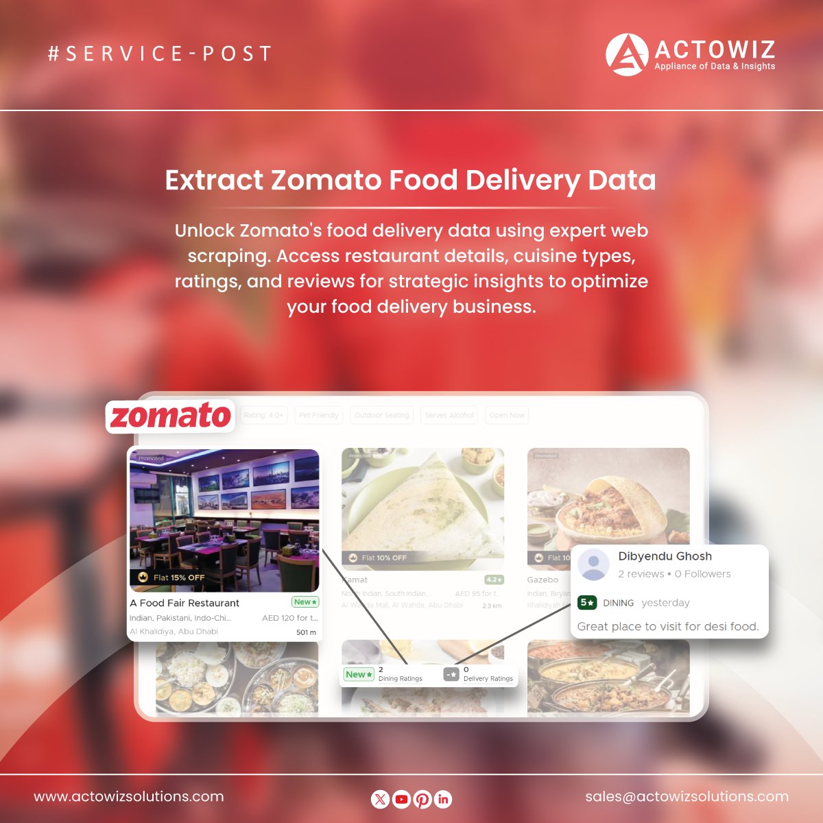 actowizsolution's tweet image. Utilize our #WebScrapingZomatoServices to #ExtractFoodDeliveryData, including #Locations, cuisine types, #Ratings, &amp;amp; #Reviews in #India, #UAE, #USA, #Australia.

actowizsolutions.com/zomato-data-sc…

#ActowizSolution #USA #UK #USA #ZomatoDeliveryDataScraper #ZomatoFoodDeliveryScrapingAPI