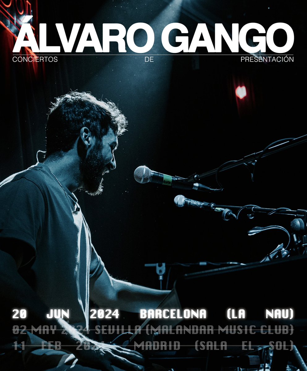 Álvaro Gango (@alvarogango) on Twitter photo ¡Nos vemos esta noche en Barcelona!
20:30 Apertura de puertas
21:00 Inicio concierto
Antes, estaré a las 16h en los estudios de <a href="/rne/">Radio Nacional</a> <a href="/radio4_rne/">radio4_rne</a> con <a href="/xavimartinez/">Xavi Martínez</a> !! 🎶👏🏼 ¡Nos vemos esta noche en Barcelona!
20:30 Apertura de puertas
21:00 Inicio concierto
Antes, estaré a las 16h en los estudios de <a href="/rne/">Radio Nacional</a> <a href="/radio4_rne/">radio4_rne</a> con <a href="/xavimartinez/">Xavi Martínez</a> !! 🎶👏🏼