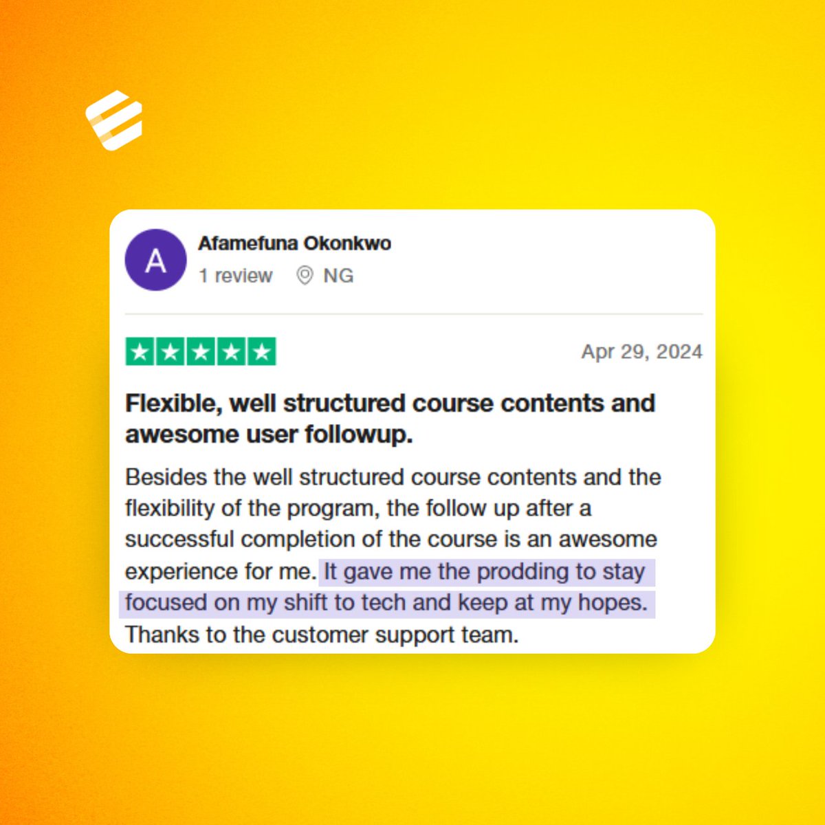 EntryLevelNet's tweet image. Afamefuna found exactly what he needed in our courses—structure, flexibility, and dedicated support. Inspired by their journey? ✨
Join us at EntryLevel and keep your professional hopes thriving! Enroll now: entrylevel.net