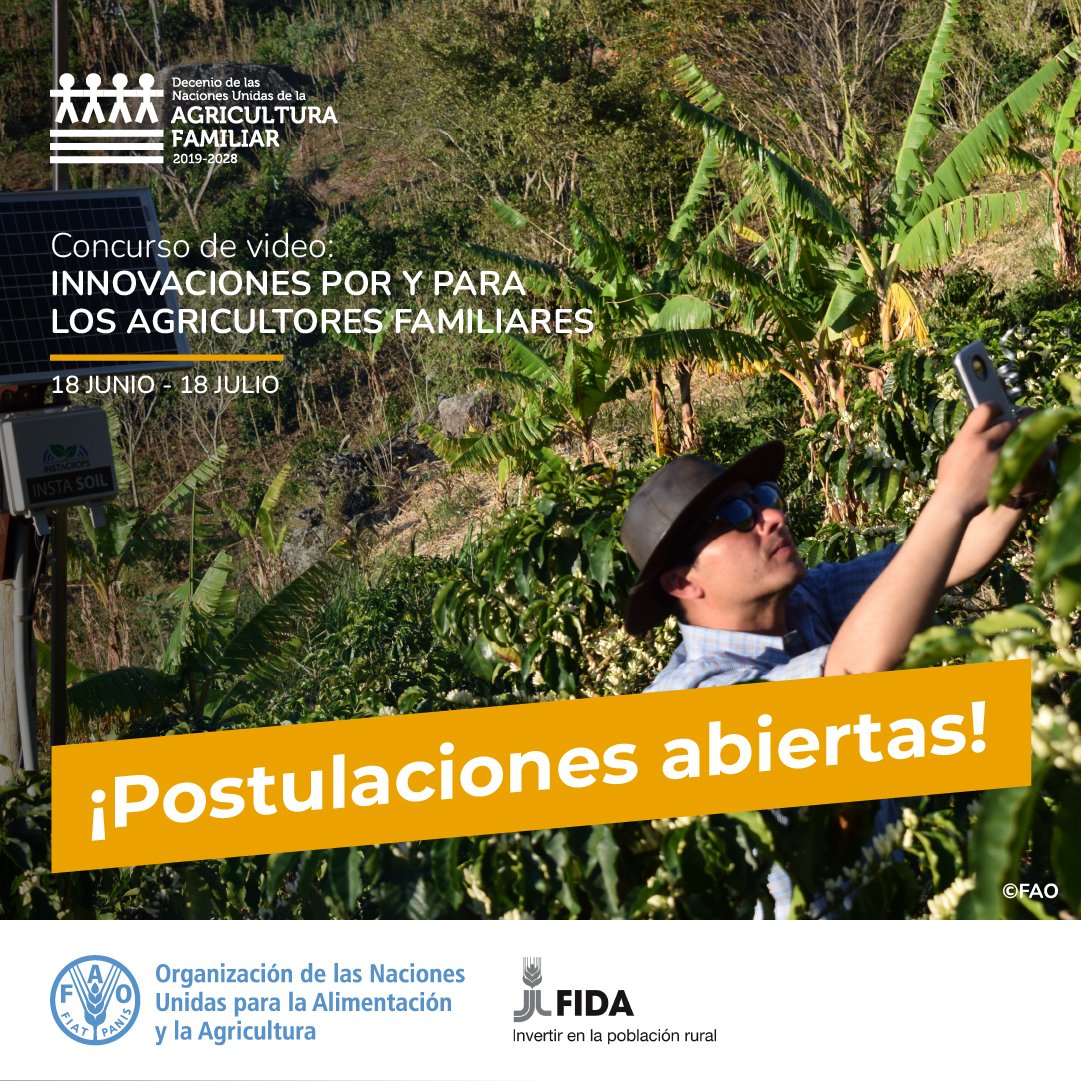 📢 Participa en el concurso de videos: Innovaciones por y para los #AgricultoresFamiliares👩‍🌾👨‍🌾

¡Postulaciones abiertas!

🗓️hasta 18 Julio

Más aquí👉tinyurl.com/2dmk396m