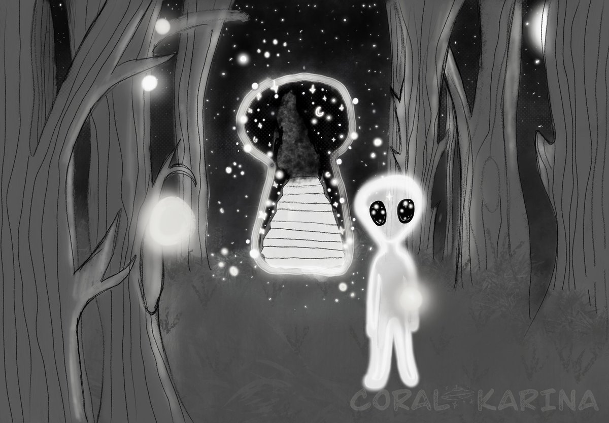 coralk_'s tweet image. Which version do you prefer? 

See my poll below.

#ufotwitter #ufox #ufoart #art #artist #childrensillustration