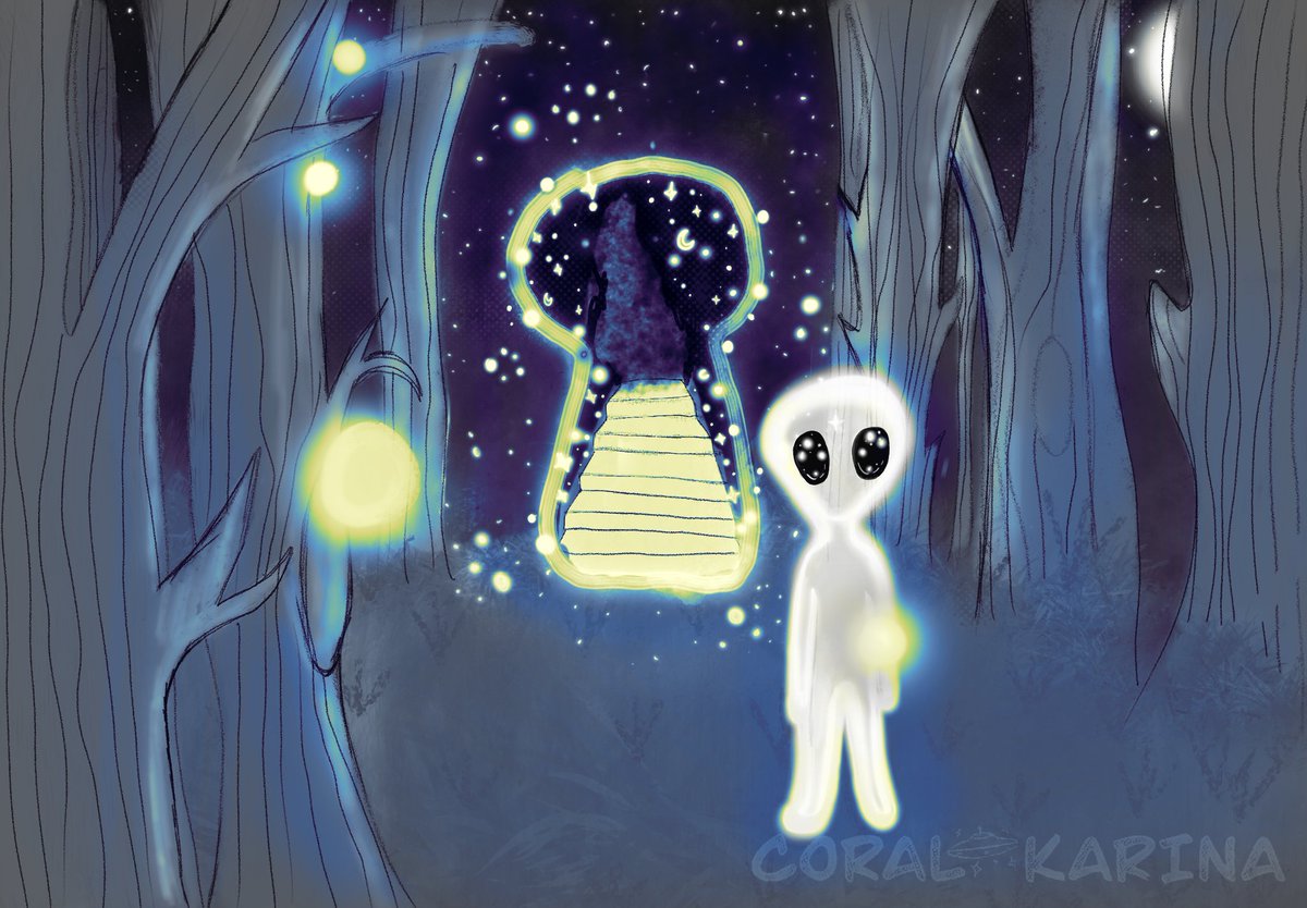 coralk_'s tweet image. Which version do you prefer? 

See my poll below.

#ufotwitter #ufox #ufoart #art #artist #childrensillustration