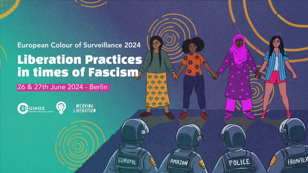 Equinox: Racial Justice Initiative (@equinoxrji) on Twitter photo 1/ The 2nd European Colour of Surveillance Conference is nearly here!
Brought to you in partnership with <a href="/iwspace/">International Women Space</a> & <a href="/We_Liberation/">Weaving Liberation</a> #COS2024 will centre migrant justice organising & liberation practices in times of fascism.
Here’s a 🧵of what you can expect from us! 1/ The 2nd European Colour of Surveillance Conference is nearly here!
Brought to you in partnership with <a href="/iwspace/">International Women Space</a> & <a href="/We_Liberation/">Weaving Liberation</a> #COS2024 will centre migrant justice organising & liberation practices in times of fascism.
Here’s a 🧵of what you can expect from us!
