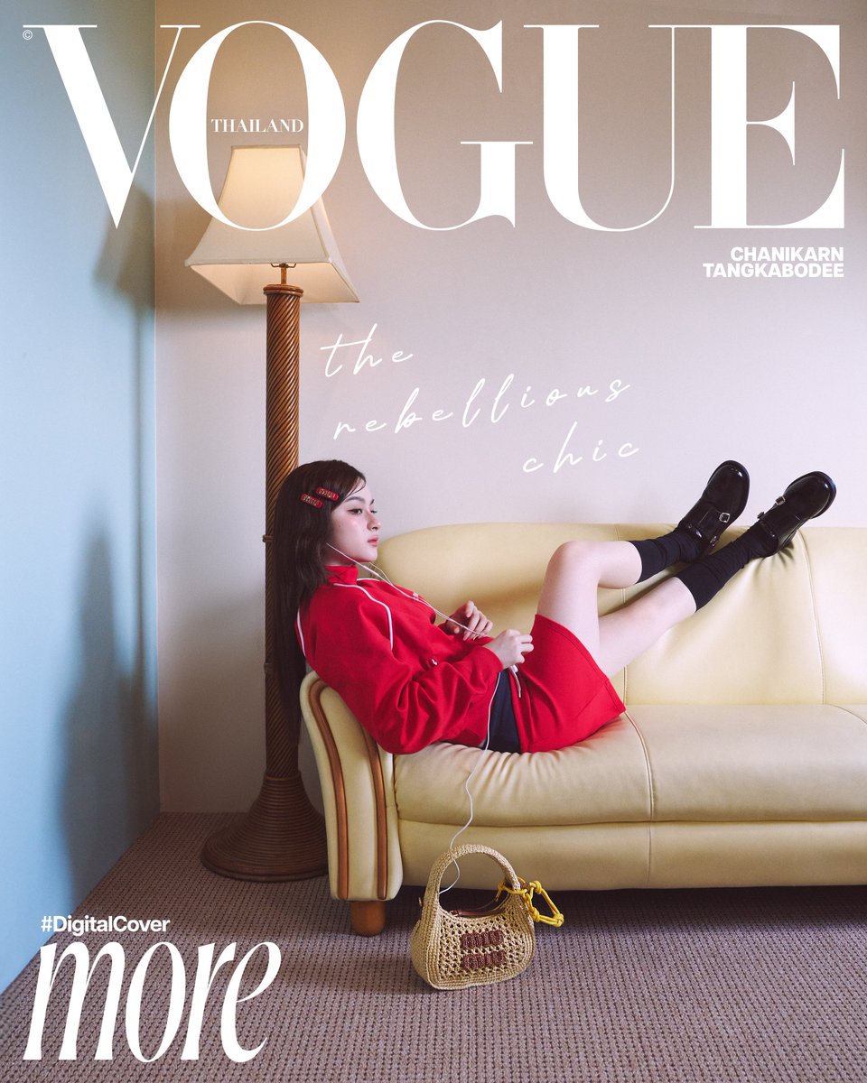 GMMTV's tweet photo. พบกับ ‘พรีม-ชนิกานต์’ บนหน้าปกโว้กดิจิทัล ใน #VOGUEMORE ‘The Rebellious Chic’ กับโททัลลุคจาก Miu Miu คอลเล็กชั่นฤดูร้อน ประจำปี 2024 โดยฝีมือการสร้างสรรค์ของ Miuccia Prada ดีไซเนอร์หัวเรือใหญ่คนปัจจุบัน   . แฟนๆ สามารถติดตามชมแฟชั่นเซ็ตแบบเต็มๆ ได้ที่ https://t.co/N59Ifb88Uu. 

#MiuMiu #MiuMiuSS24 
#GMMTV