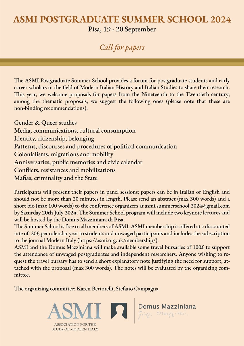 📢📢📢ASMI 2024 PG Summer School Call for Papers is out! 👇