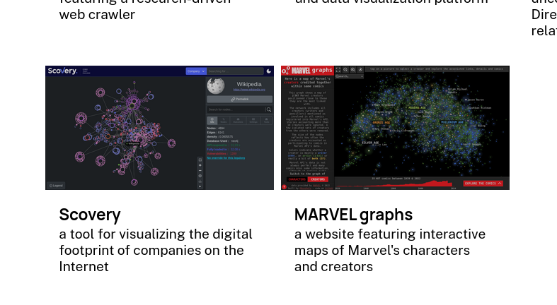 Also added two more tools using #sigmajs on the homepage:
- scovery.com
- marvel-graphs.net