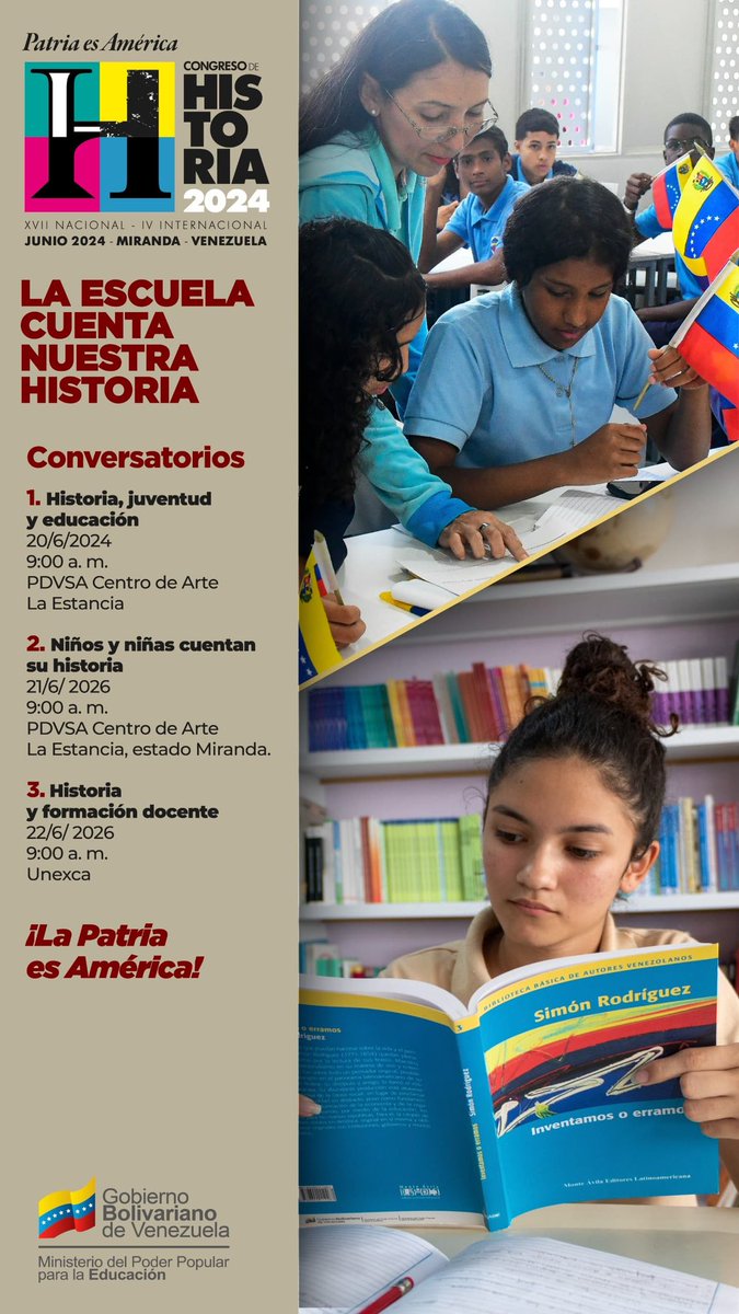 Hoy las escuela cuenta nuestra historia…
<a href="/_LaAvanzadora/">Yelitze Santaella</a> 
@CDCECaracas 
<a href="/NicolasMaduro/">Nicolás Maduro</a>