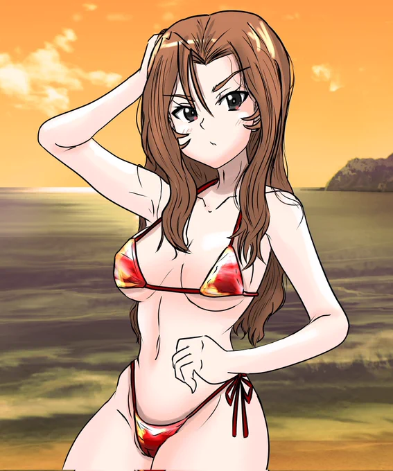 #めちゃくちゃ暑いから水着の絵でTLを埋めようちょっとだけセクスィなやつ 