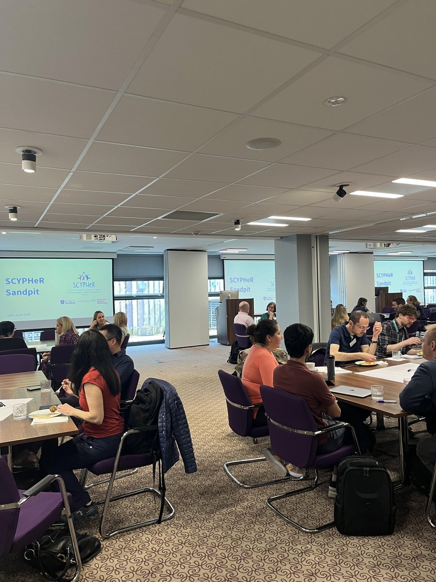 SCYPHeR Initiative (@scypherofficial) on Twitter photo Some great conversations happening over lunch before <a href="/MeenaBalasubra5/">Meena Balasubramanian</a> and <a href="/DrKatieEllis/">Katie Ellis</a> introduce the #SCYPHeR Sandpit discussion prompts 💡
<a href="/sheffhallamuni/">Sheffield Hallam University</a> <a href="/SheffChildrens/">Sheffield Children's</a> <a href="/sheffielduni/">The University of Sheffield</a> #ChildHealthResearch Some great conversations happening over lunch before <a href="/MeenaBalasubra5/">Meena Balasubramanian</a> and <a href="/DrKatieEllis/">Katie Ellis</a> introduce the #SCYPHeR Sandpit discussion prompts 💡
<a href="/sheffhallamuni/">Sheffield Hallam University</a> <a href="/SheffChildrens/">Sheffield Children's</a> <a href="/sheffielduni/">The University of Sheffield</a> #ChildHealthResearch