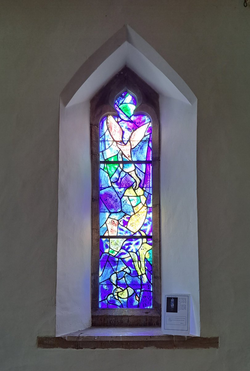 Chagall stained glass at Tudeley church. Looks good with the sun shining. 
#chagall