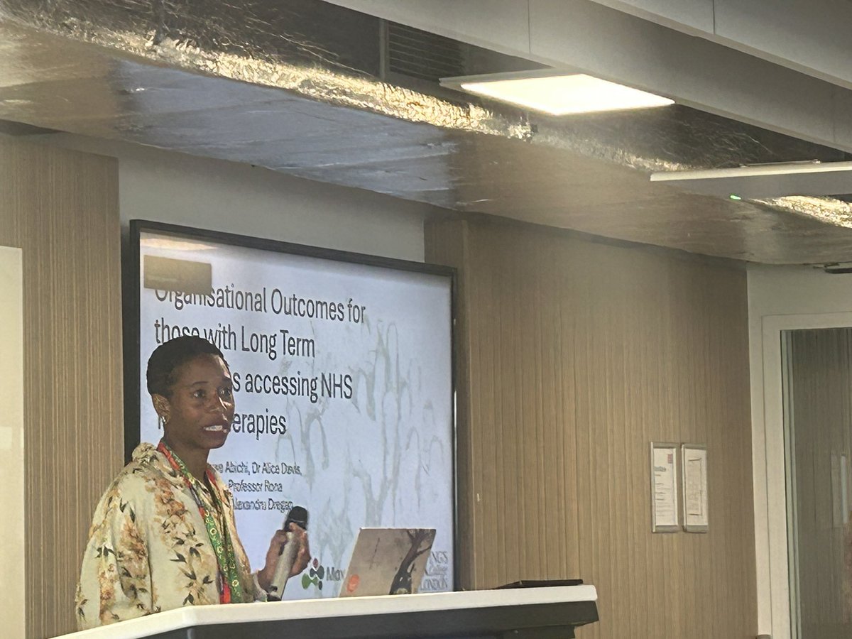 EPSRC DRIVE-Health CDT in Data-Driven Health (@kcldrivehealth) on Twitter photo Superb talk from <a href="/MaryAbichi/">Mary Chinwe Abichi</a> on Organisation level Outcomes and inequalities for those with long-term conditions accessing NHS Talking Therapies #KCLDriveHealth Superb talk from <a href="/MaryAbichi/">Mary Chinwe Abichi</a> on Organisation level Outcomes and inequalities for those with long-term conditions accessing NHS Talking Therapies #KCLDriveHealth