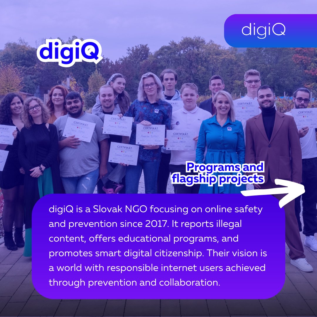 romeanews's tweet image. ➡️ #SafeNet project partners:
DigiQ is a leading Slovak NGO committed to online safety and digital literacy! 
🚀🌐 Together, we&apos;re tackling hate speech on social media and promoting responsible internet use as a part of the SafeNet project. From educational programs to reporting…