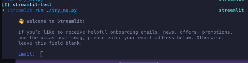 First time I've had cli tool as me for my email...