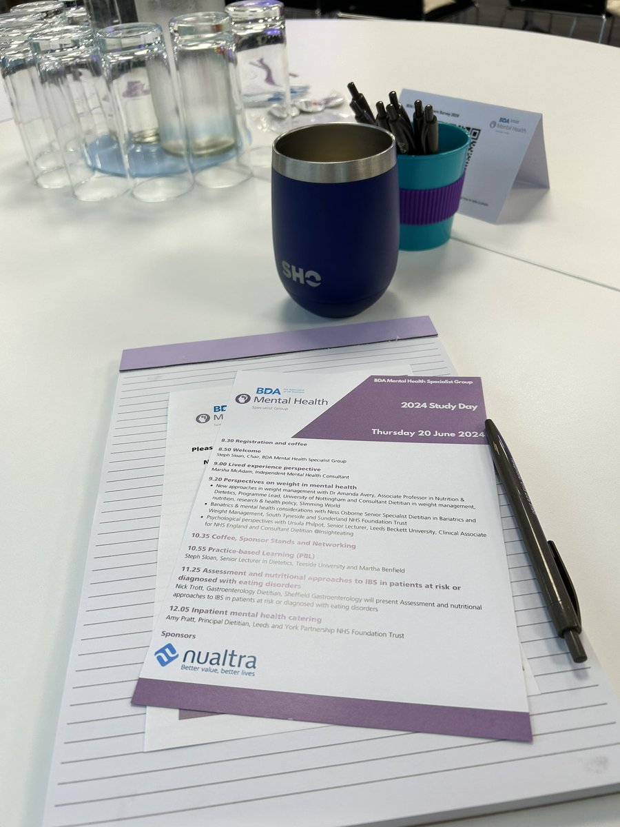 Looking forward to a day of learning at <a href="/Dietitians_MHG/">BDA Mental Health Specialist Group</a> study day today! A pleasure to be offered a place at the day after presenting my research poster at the BDA research symposium last year #MHSGStudyDay2024