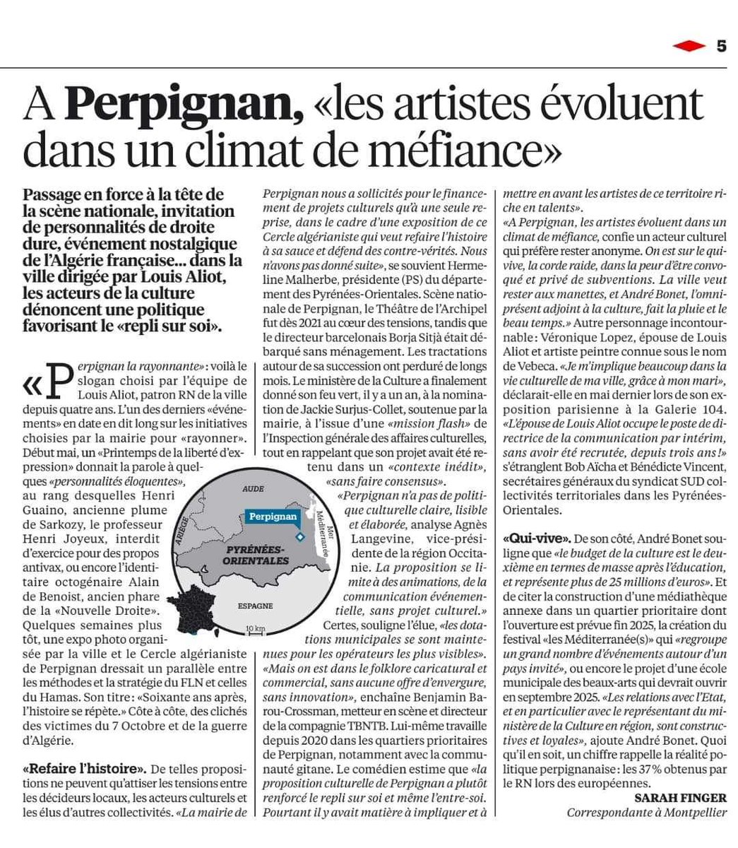 DocArtProject's tweet image. Perpignan 
@libe 17 juin 24
l'histoire vient de beacoup plus loin et il reste à dire...
#libération journal français

Política del miedo en la que todavía vivimos! 
No pasarán! y no nos moverán por las malas razones, me iré cuando quiera RN!
