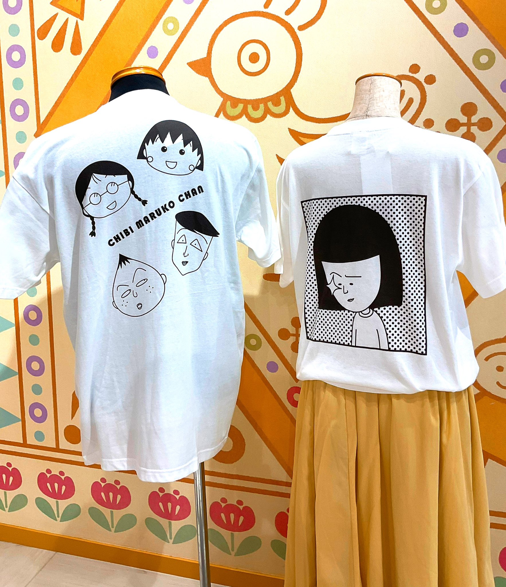 Lサイズ　ちびまる子ちゃん　Tシャツ　ちびまる子ちゃんマーケット　バックプリント Lサイズ ちびまる子ちゃん Tシャツ ちびまる子ちゃんマーケット