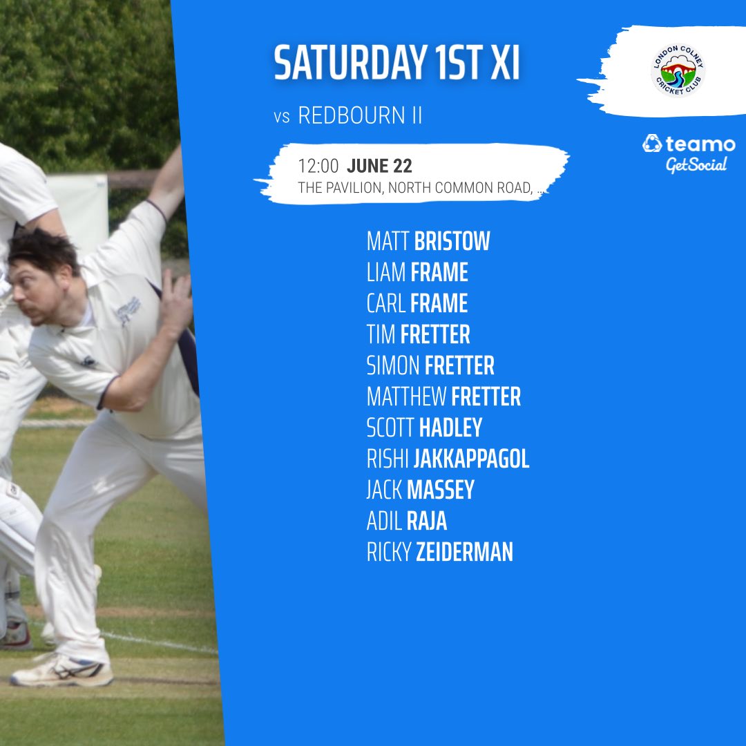 Our 1st who travel to ⁦<a href="/RedbournCC/">Redbourn CC</a>⁩ 2s this week.. Always a good place to visit.