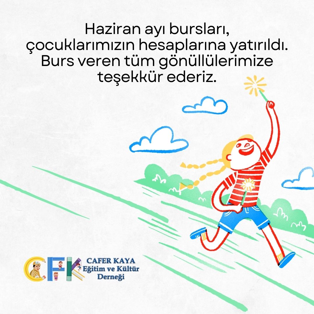 caferkayaorg's tweet photo. Haziran ayı bursları, çocuklarımızın hesaplarına yatırıldı. #Burs veren tüm gönüllülerimize teşekkür ederiz. https://t.co/C9U1AdZkqF