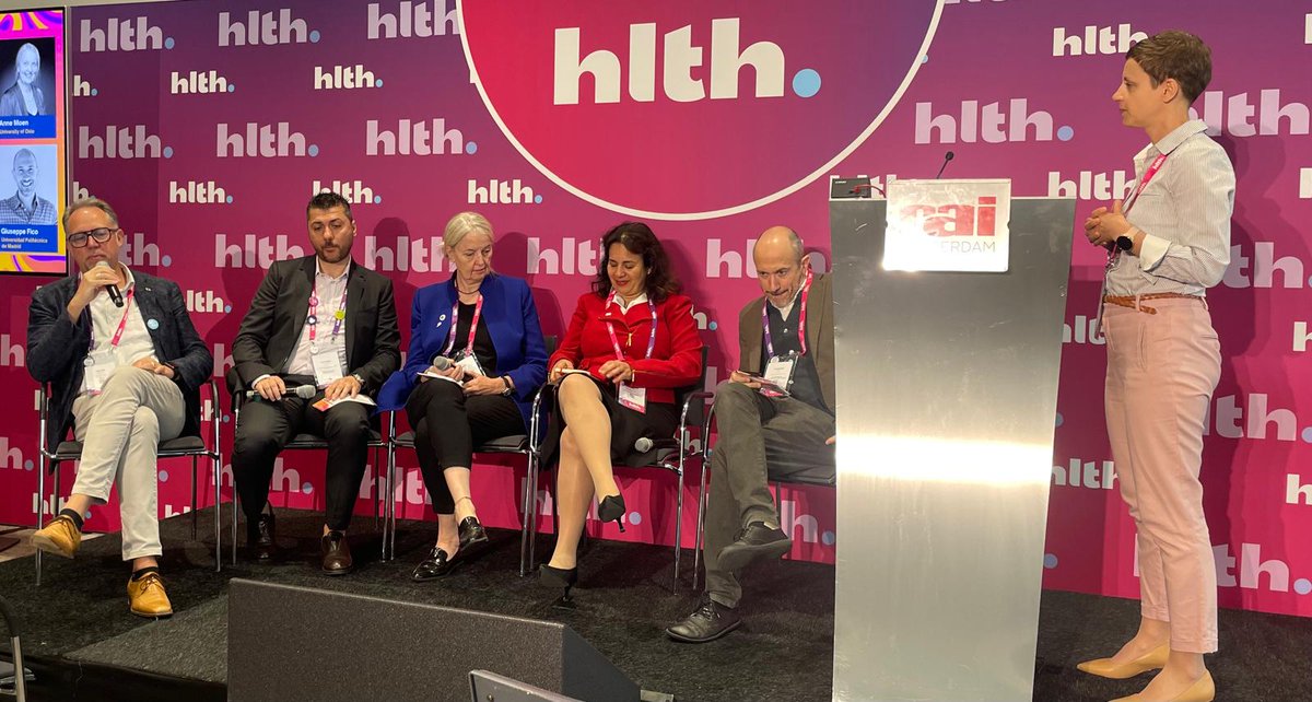 🔍First session of the day, "Research To Reality: Scale Up, Deployment, And Investment Opportunities"

Hear from Karolina Mackiewicz, <a href="/chronaki/">Catherine Chronaki</a>, <a href="/annemoen_oslo/">Anne Moen</a>, Vincenzo Carbone, Giuseppe Fico, and Oscar Zanutto on scaling up digital health solutions.

#HLTHEurope