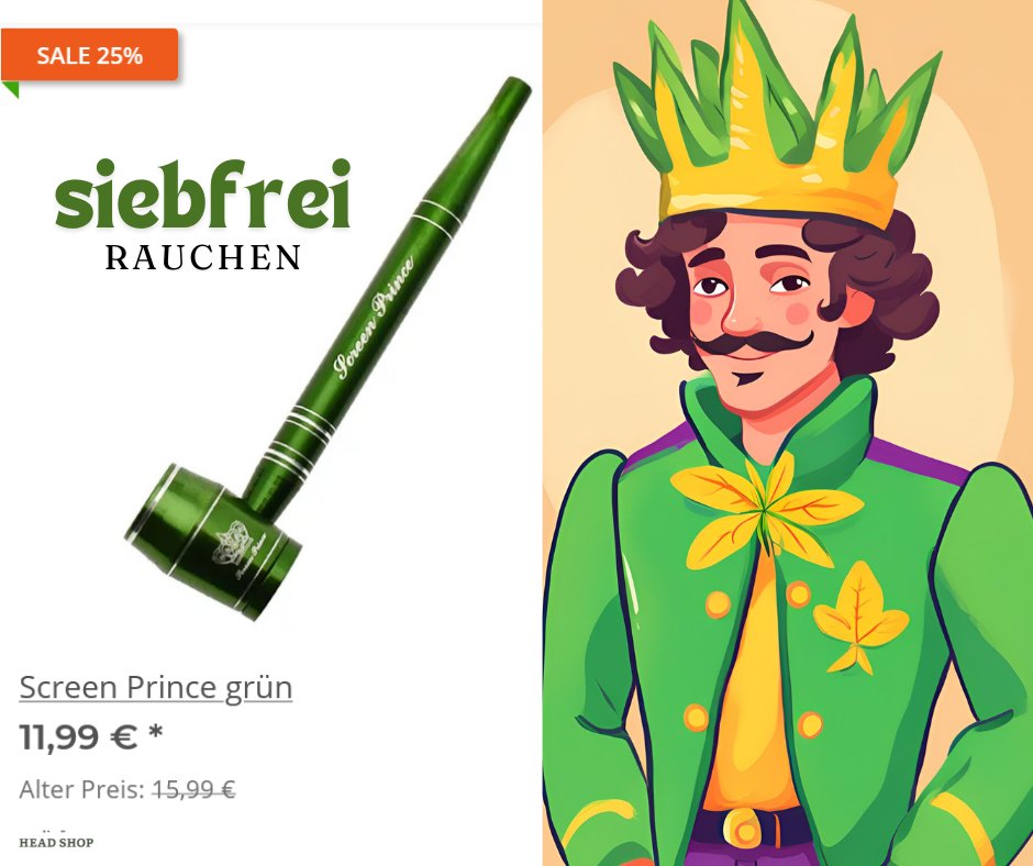 headnature's tweet photo. https://t.co/YQ35COi6Nk

Beim Rauchen des Screen Prince wird kein Sieb benötigt. 

Der Durchzug der Rauchkammer kann über ein Schraubelement am Boden des Kopfes eingestellt werden.

#thc #cannabis #thc #weed #legal #prince #gras #kiffen #dope #pipe https://t.co/WUL4Yoma0q