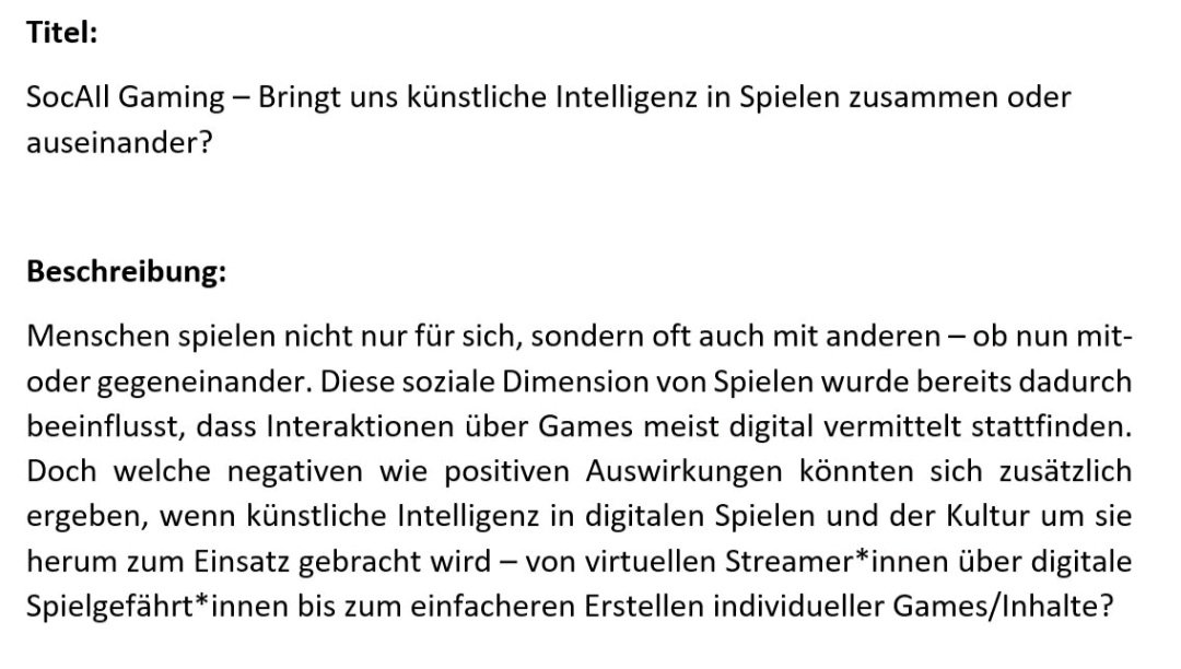 fnwdhs's tweet image. Da eines der Fokusthemen des @gamescom congress dieses Jahr &quot;Künstliche Intelligenz&quot; ist, konnte ich nicht widerstehen, meinen Hut in den Ring zu werfen ^^ /1