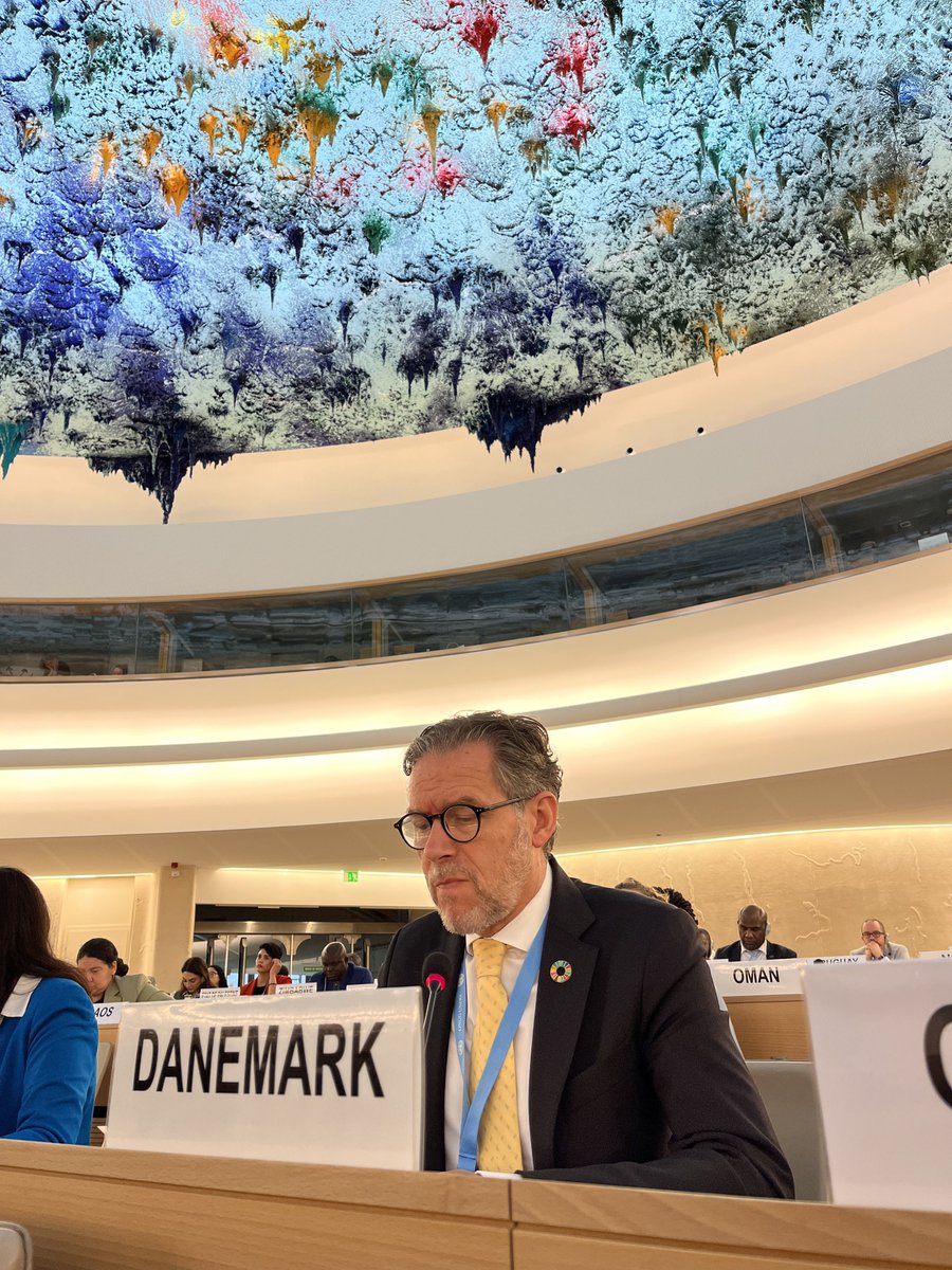 Today at #HRC56, 🇩🇰 engaged with UN <a href="/volker_turk/">Volker Türk</a> expressing our concerns about the situations in Afghanistan, Belarus, Central Sahel, Gaza, Georgia, Iran, Libya, Russia, Saudi Arabia, Somalia &amp; Yemen.

We commend <a href="/ohchr/">OHCHR</a> for its tireless efforts to advance #HumanRights globally 🌍