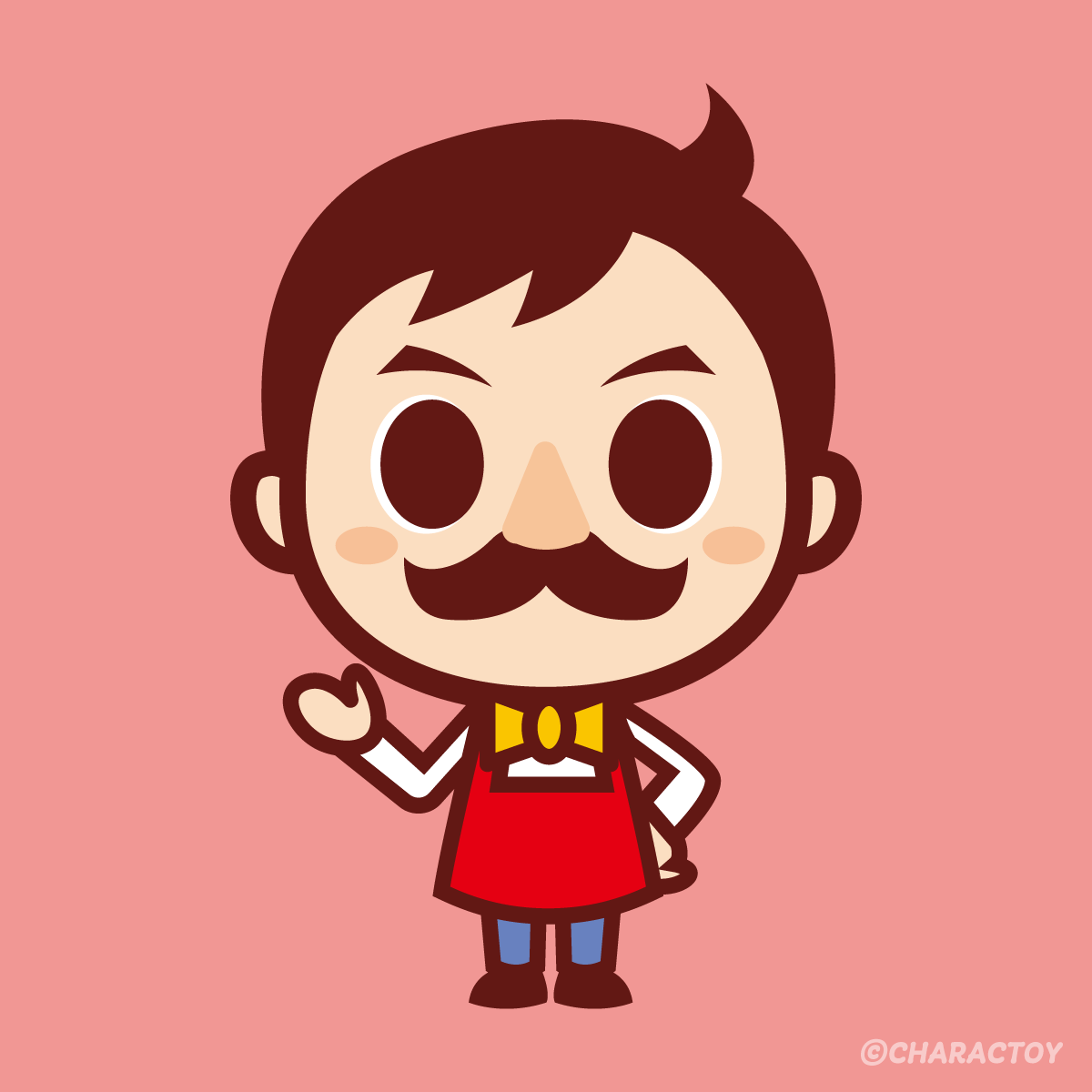charactoy's tweet photo. 飲食店の店長をイメージしたキャラクター
#キャラクター #かわいい #ポップ https://t.co/rKNlJbcOa0