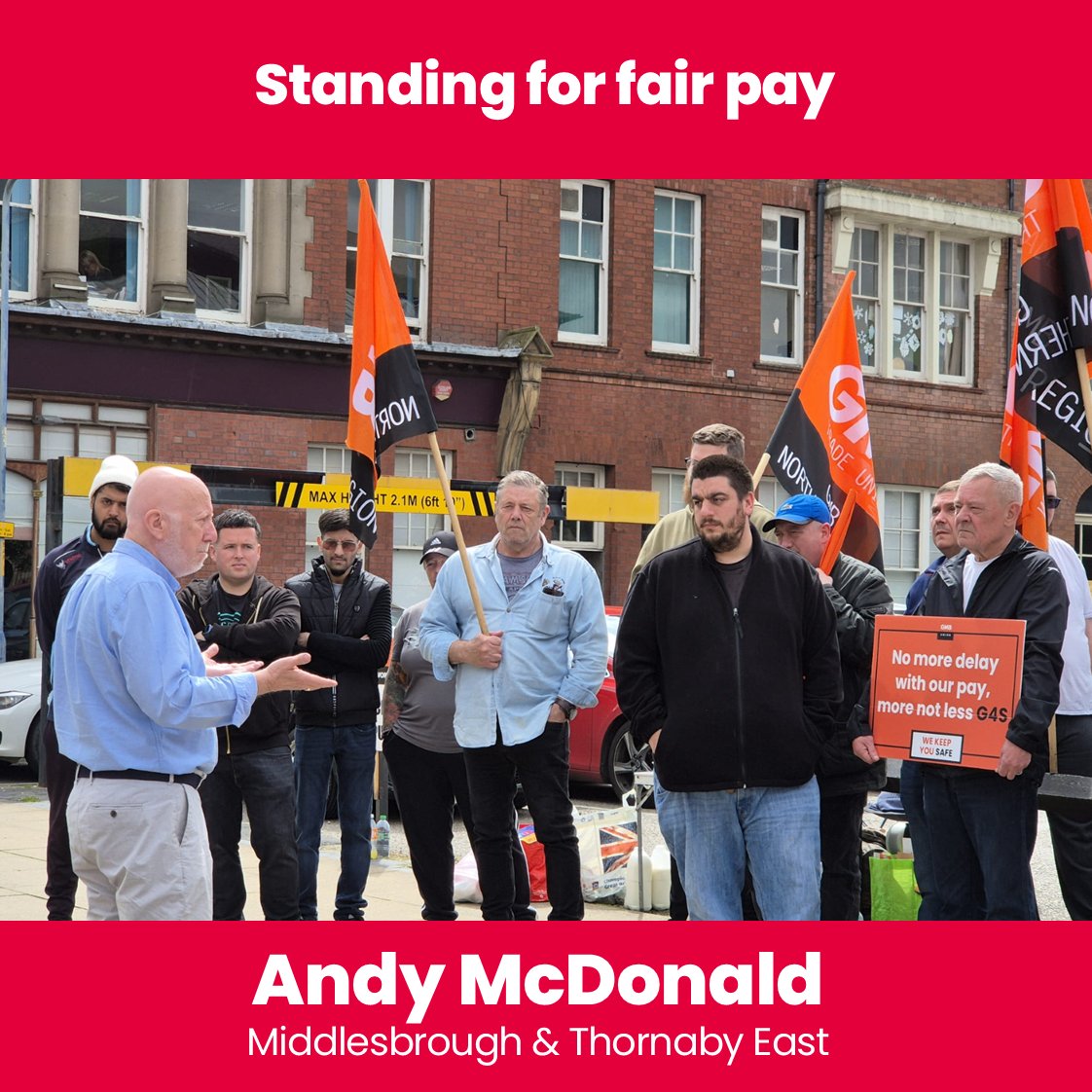 I joined <a href="/GMB_union/">GMB Union</a> members at the Job Centre campaigning for a fair pay deal.

Public services are being used for profit by outsourced contractors whilst staff are left underpaid.

The next govt must deal with in-work poverty and ensure decent pay.

#NewDeal4WorkingPeople #ND4WP