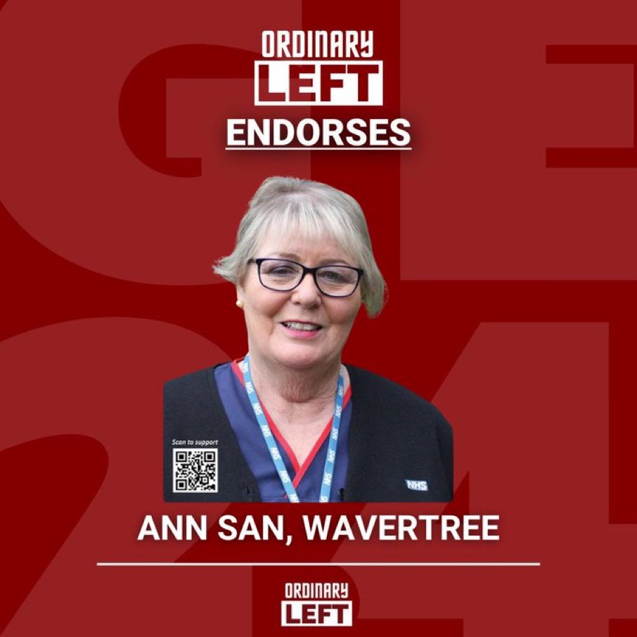We are proud to endorse lifelong NHS worker &amp; socialist [Ann4Wavertree] to be the next MP for Wavertree.

Wavertree deserves a working class socialist MP who will stick up for our NHS. They will get that with Ann.