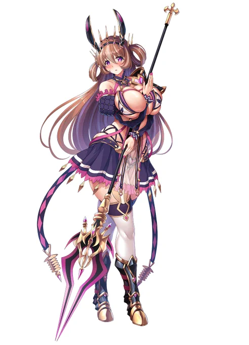 巨乳ファンタジーバーストにて本日より限定ガチャ実装されております【幸運の花嫁】テレシアのキャラデザ、原画を担当しました 花嫁姿のテレシアの晴れの姿を是非見て下さい～  #巨乳ファンタジーバースト 