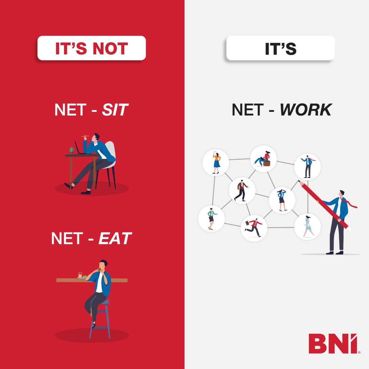 Don’t wait until you need something to start netWORKing — create valuable connections and be intentional about building relationships that will last for a lifetime.
#BNI #ReferralsForLife #Networking #Business #Growth #BNIChapters #BNIMembers