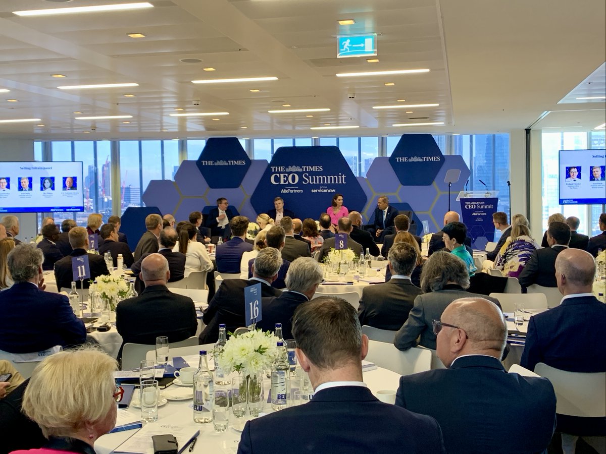 Next up at #TimesCEOSummit, Richard Fletcher, The Times’ business editor, is joined by Sean Doyle, CEO of British Airways, Alex Mahon, CEO of Channel 4, and C.S. Venkatakrishnan