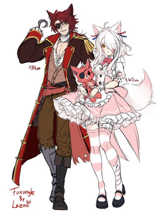 Lazoonny's tweet photo. So their height would be something like this. (?
my foxangle be like ehe https://t.co/t79n1FZKaK