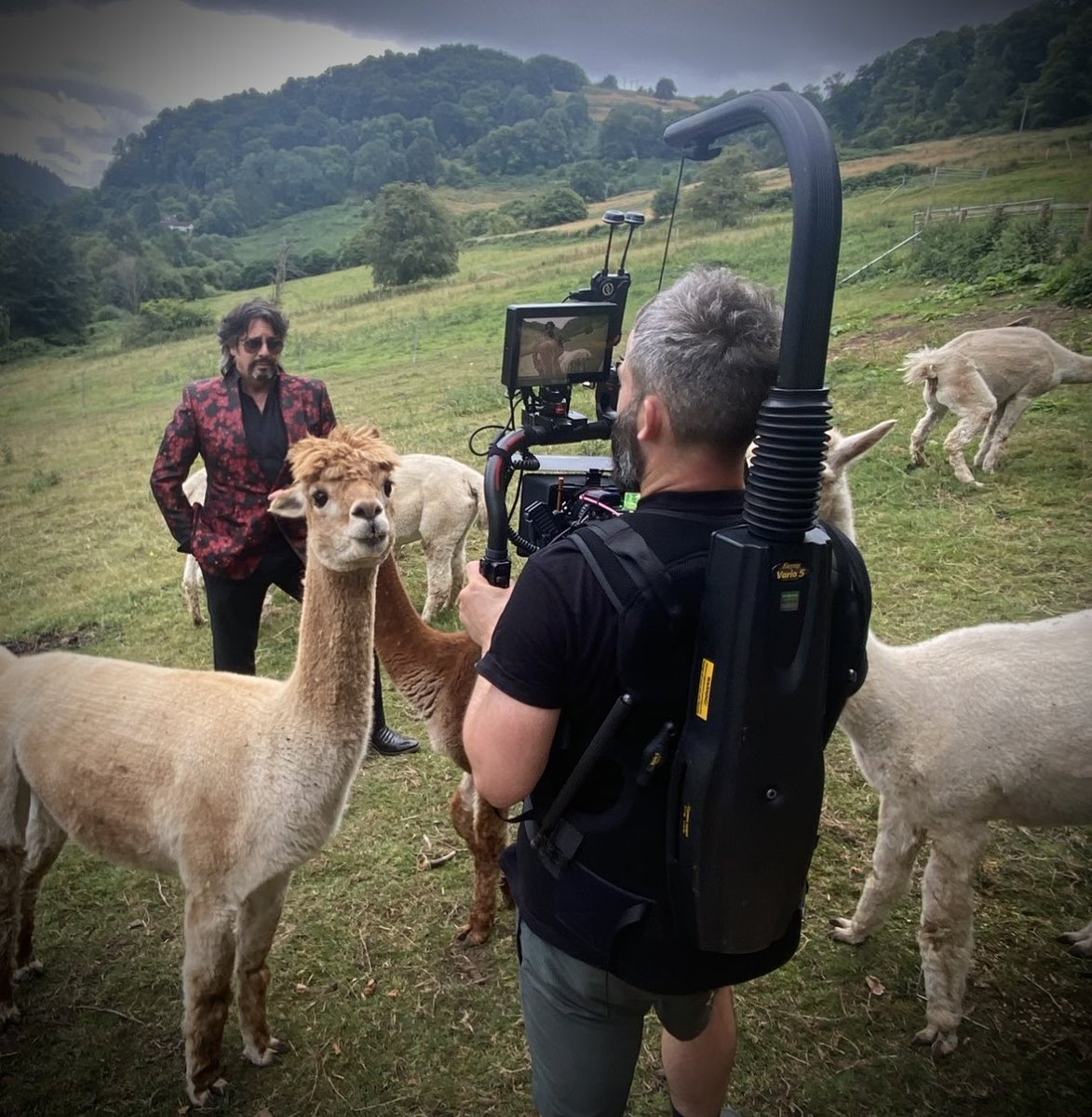 A behind the scenes moment from OutrageousHomes on ⁦@Chanel4 10pm and yes that Alpaca WAS pooing……..