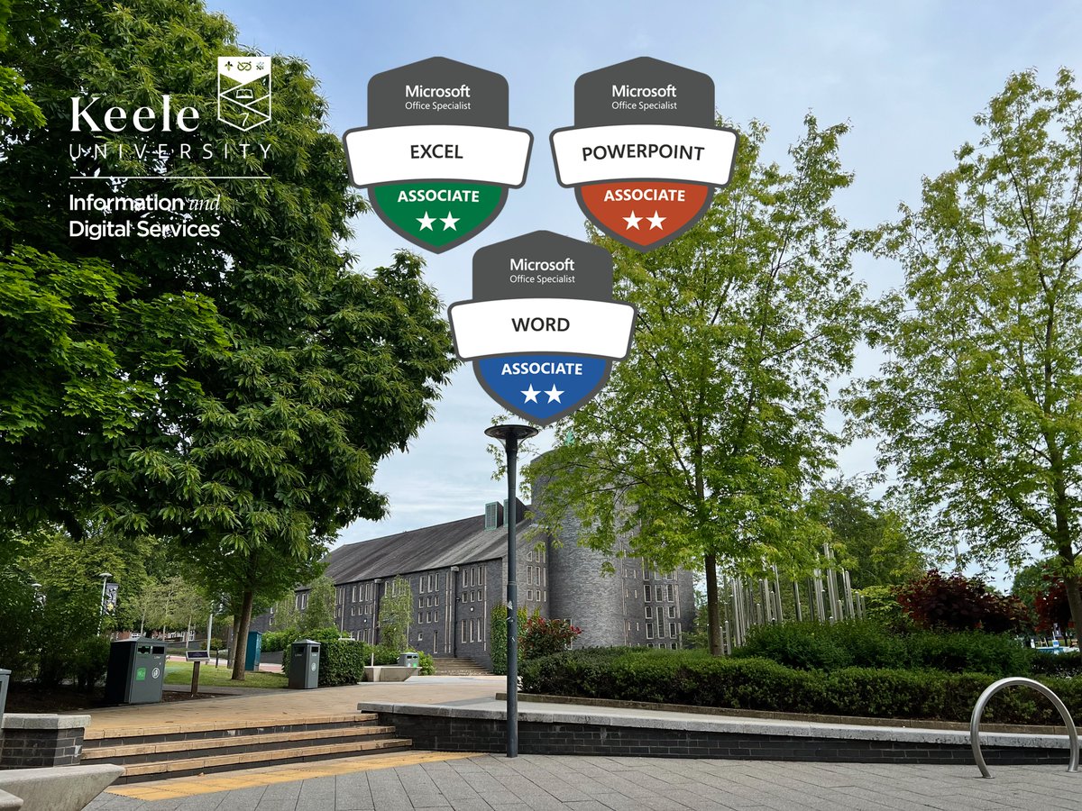 Another great day to be running the <a href="/Microsoft/">Microsoft</a> <a href="/Office/">Microsoft Office</a>  Specialist Certifications at <a href="/KeeleUniversity/">Keele University 🐿️</a>. Any staff interested in future events, please book on via Keele People, details at keeleacuk.sharepoint.com/sites/Training…
#KeeleUniversity #MOS  #DigitalSkills #DigitalCapabilities #UpSkilling