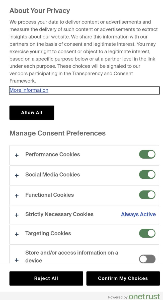 Nothing says European trip like a cookie consent page 😂