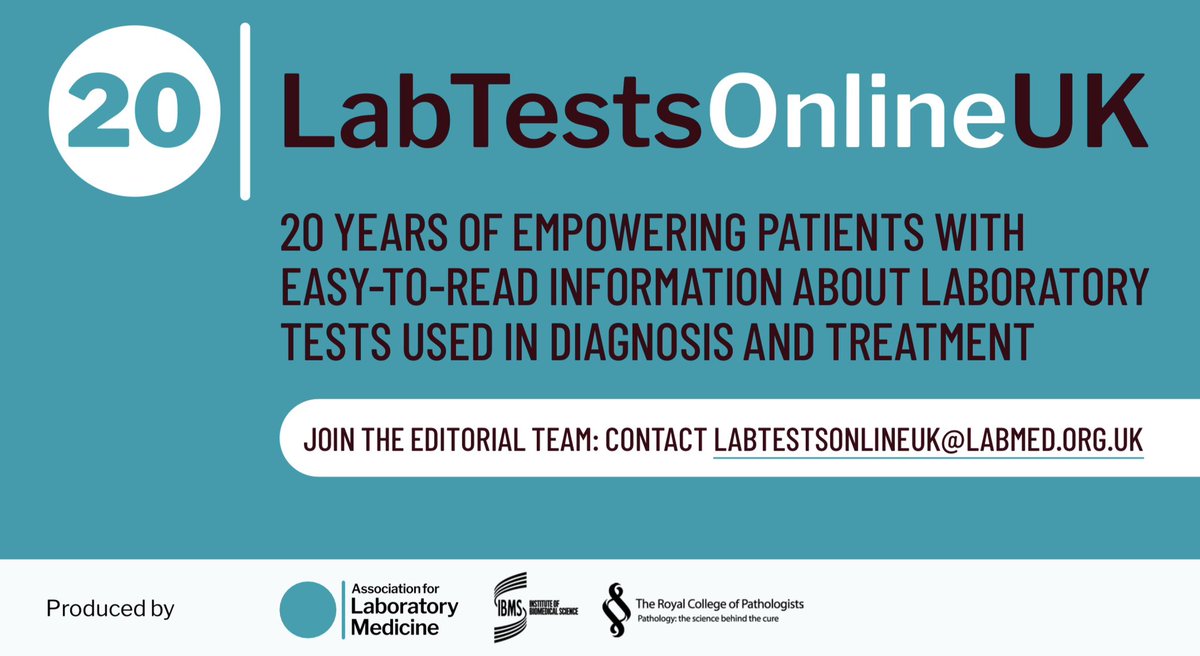 The Association of Clinical Pathologists (@acp_pathologist) on Twitter photo Could you be a new <a href="/LabTestsUK/">Lab Tests Online UK</a> volunteer reviewer? They are celebrating 20 years and their audience is growing fast as they become integrated into the NHS app. This is a great CPD activity and an excellent opportunity to enhance your CV! #labtestsonline Could you be a new <a href="/LabTestsUK/">Lab Tests Online UK</a> volunteer reviewer? They are celebrating 20 years and their audience is growing fast as they become integrated into the NHS app. This is a great CPD activity and an excellent opportunity to enhance your CV! #labtestsonline