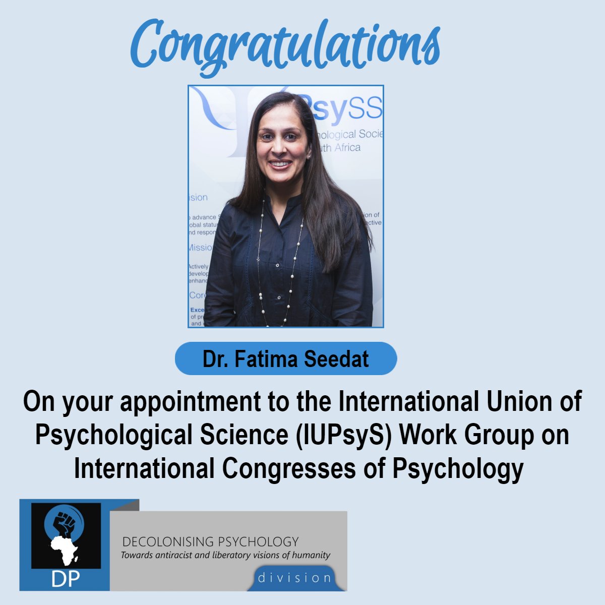 PsySSA Decolonising Psychology Division tweet media