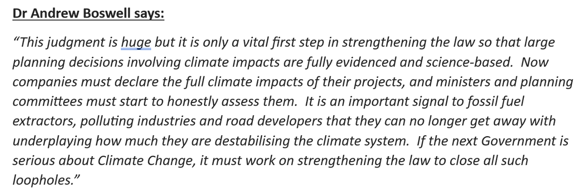 🚨 BREAKING / HUGE WIN 🚨

Huge win at the Supreme Court for Sarah Finch @MadamPratolungo 

Developers can no longer underplay how much they are destabilising the climate system