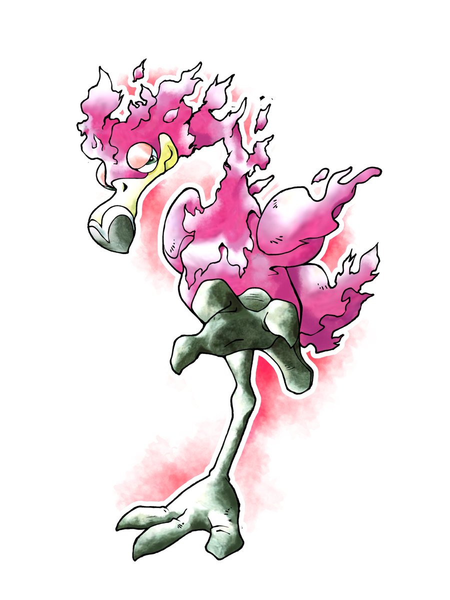 flamingle and fuemingo!  fairy and fairy/fire type flamingos! #fakemon #pokemon #fakemonart #pokemonart #art  designs by me art by <a href="/Jettsed1/">ARTMON</a>