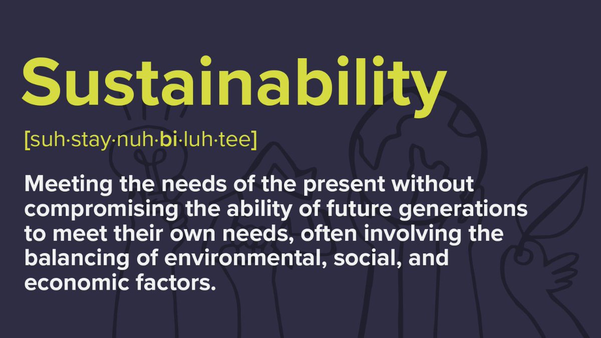 gsc1's tweet photo. #ScienceWordOfTheWeek
🌍 Sustainability - Meeting the needs of the present without compromising the ability of future generations to meet their own needs, often involving the balancing of environmental, social, and economic factors. https://t.co/TGPzJnDFUL