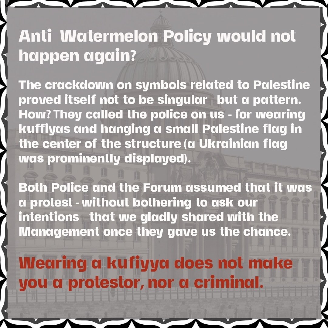 StudentCoBerlin's tweet photo. On the same day, the Forums Management met  to discuss their reaction to the Totebag-Incident. As of now, no public  statement has been issued.
[2/2] https://t.co/NWXISNYhfZ