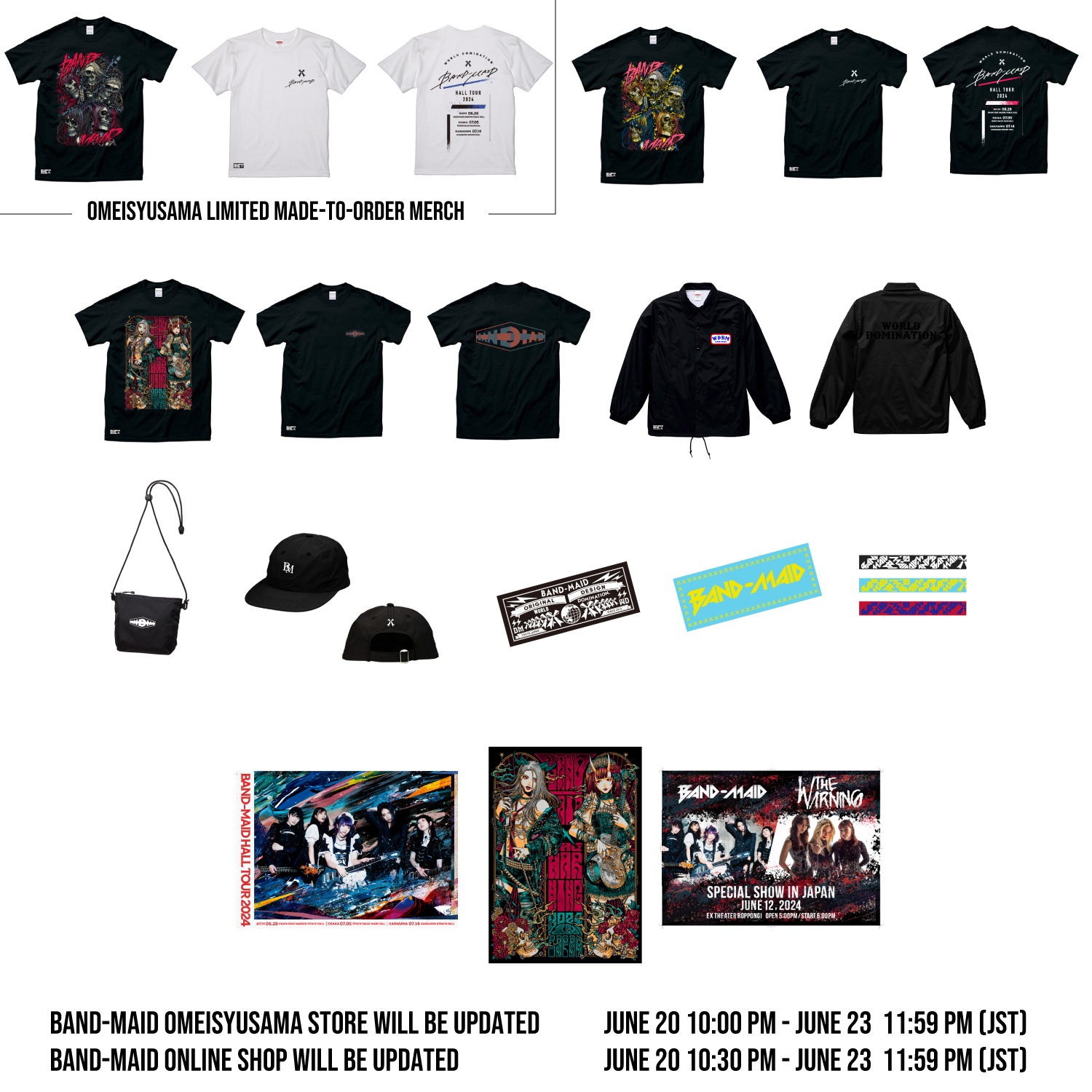 新品未開 BAND-MAID 2023AMECOMI-TシャツXLサイズ公式物販 MERCH] BAND-MAID ONLINE SHOP更新のお知らせ | BAND-MAID