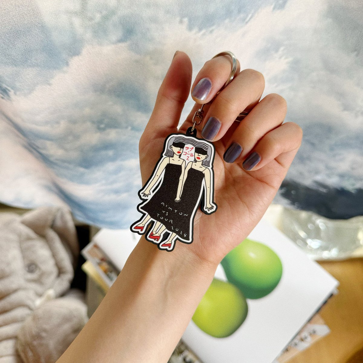ラブ・コール 名物 左手似顔絵 T やで( ◠‿◠ )❕ あとキーホルダも