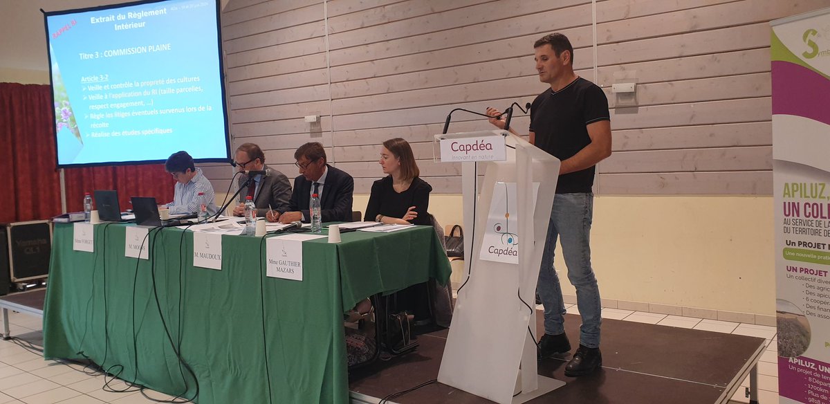 Assemblée générale de la section Est <a href="/capdeadeshy/">Capdéa</a> 
David Térapet rappelle le rôle de la commission plaine qu'il préside.
S'assurer de la qualité de la #luzerne récoltée afin de répondre aux exigences légitimes des marchés. ☘
#luzerne #coopérative #qualité
<a href="/LuzernedeFrance/">La Coopération Agricole Luzerne de France</a>