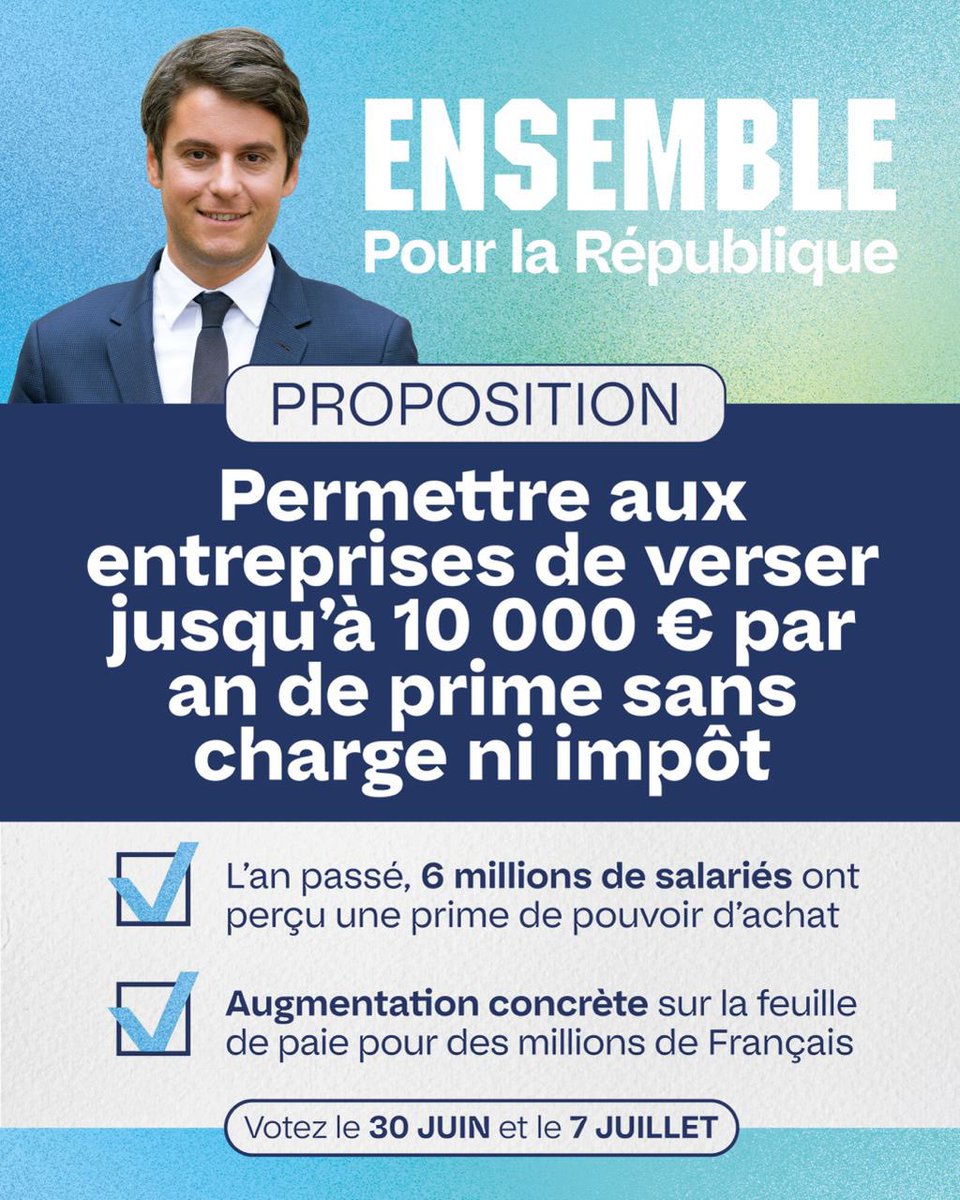 Du concret pour augmenter votre pouvoir d’achat 👇

L’an passé, plus de 6 millions de Français ont bénéficié d’une prime de pouvoir d’achat. 

@Ensemble2024 avec <a href="/SabrinaRoubache/">Sabrina Agresti-Roubache</a>, pour Marseille et pour vous !