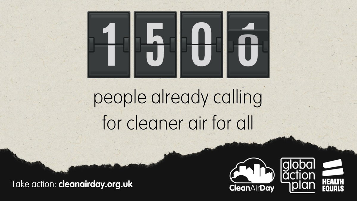 1,500 people have already taken action to clean up our air this #CleanAirDay - will you join them? ✍️

Sign the petition now to call on the next government to ensure everyone can access cleaner and greener transport 👇
cleanairday.org.uk