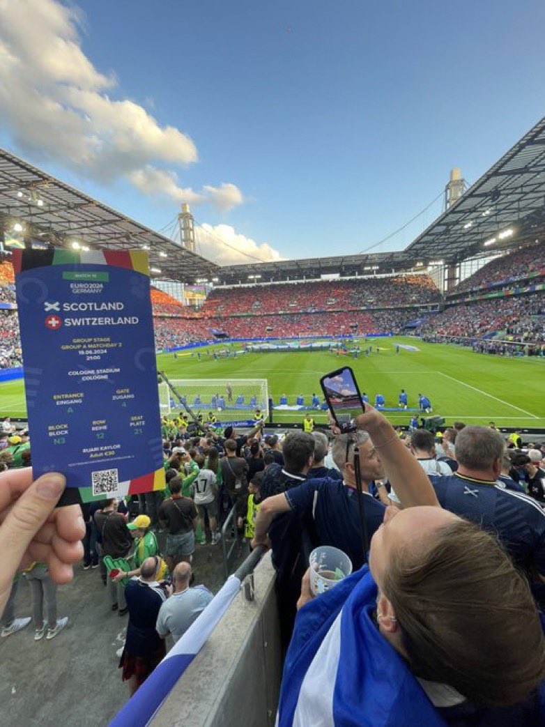 FootballStubs_'s tweet image. 📍 Cologne Stadium (Müngersdorfer Stadion/RheinEnergieStadion)
⚽️ Scotland 🏴󠁧󠁢󠁳󠁣󠁴󠁿 v Switzerland 🇨🇭 
🏆 Euro2024
📸 @ruarikaylor 

#StubsInStadiums #TartanArmy #SCOSUI #Colgone #köln #euro2024